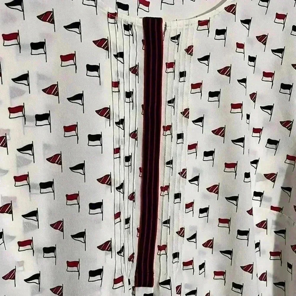 TALBOTS Nautical Flag Long Sleeve Top | size 14 - Picture 5 of 7